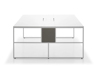 20.VENTI LIGHT - Multiple rectangular melamine-faced chipboard office desk with cable management _ MDF Italia