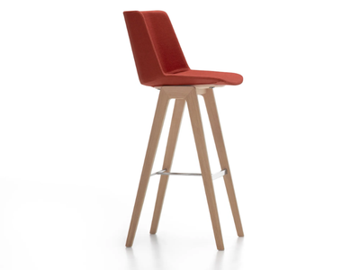 AÏKU STOOL - High fabric stool with back _ MDF Italia