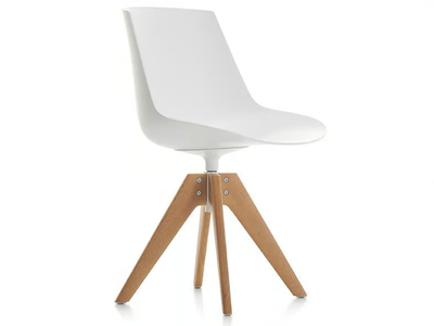 FLOW CHAIR - Swivel trestle-based polycarbonate chair _ MDF Italia