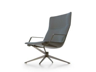 NEIL - Fabric armchair with 4-spoke base high-back _ MDF Italia