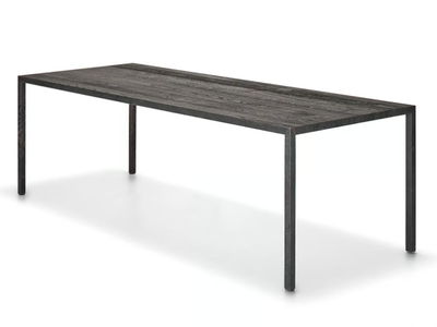 TENSE MATERIAL CARBONE - Rectangular oak table _ MDF Italia