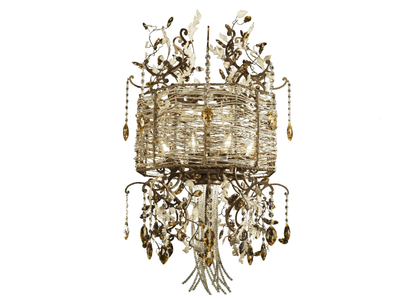 L331 - Wrought iron chandelier with crystals _ Mechini