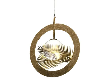 ROUND - Wrought iron pendant lamp _ Mechini