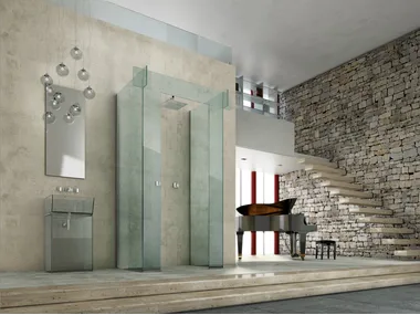 ICONA SEPARÈ WALL - Glass shower cabin _ MEGIUS