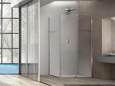 ILLUSION - Rectangular glass shower cabin with sliding door _ MEGIUS