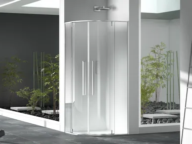 ZEN - Semicircular glass shower cabin _ MEGIUS