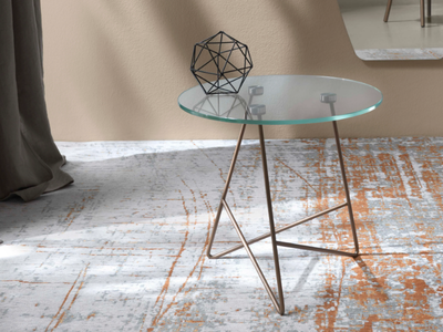 ERMIONE - Round coffee table with transparent glass top _ MEMEDESIGN