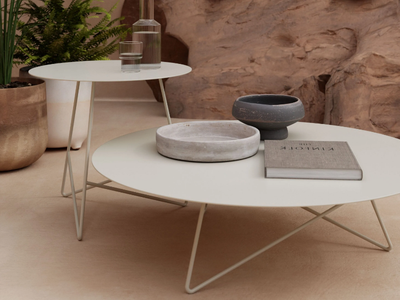 ERMIONE - Round metal garden side table _ MEMEDESIGN