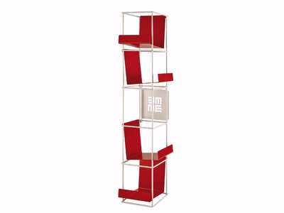 LIBRO VERTICALE - Open wall-mounted floating metal bookcase _ MEMEDESIGN