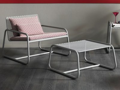 LOLITA - Square metal garden footstool _ MEMEDESIGN