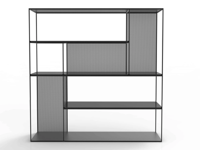 SARABI - Glass and steel bookcase _ MEMEDESIGN
