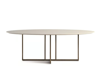 COLE - Oval marble console table _ Meridiani