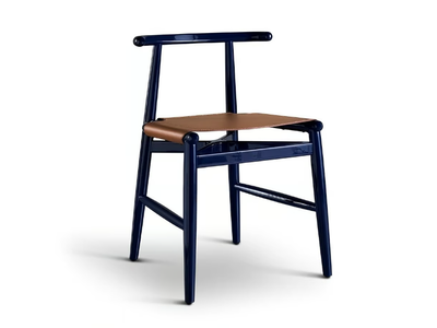 EMILIA KUOIO - Tanned leather chair open back _ Meridiani