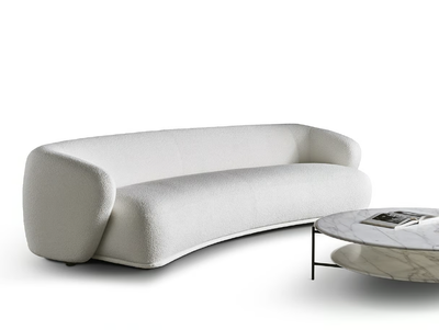 RENÉ - Curved fabric sofa _ Meridiani