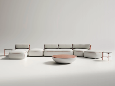 VINCENT OPEN AIR - Sectional fabric garden sofa _ Meridiani