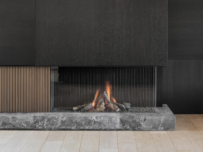 AVENUE MF 1300-60 GHE 2S L/R - Corner gas fireplace _ Metalfire