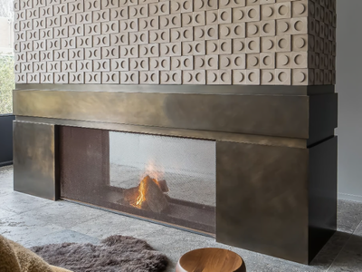 UNIVERSAL CUSTOM-MADE - Wood-burning double-sided fireplace _ Metalfire