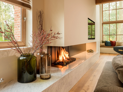 URBAN MF 1300-50 G 3S - Gas 3-sided bespoke fireplace _ Metalfire