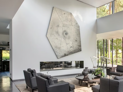 URBAN MF 2400-40 G T - Double-sided gas bespoke fireplace _ Metalfire