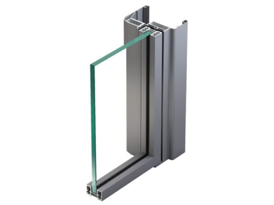 HIDDEN PIVOT - Glass and aluminium door _ METRA Building