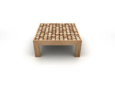 SOFIA - Low square solid wood coffee table _ MG12
