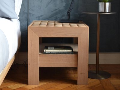 SOFIA - Solid wood bedside table with drawers _ MG12