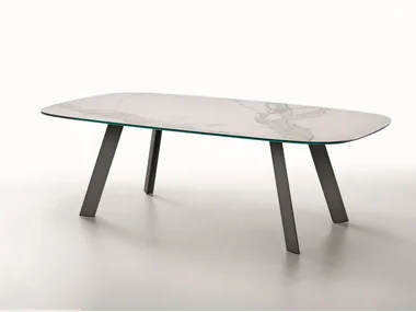 ALEXANDER - Glass ceramic dining table _ Midj