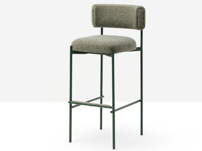 AMELIE H65/75 M TS - Upholstered stool with footrest _ Midj