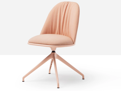 LEA DELUXE S GX TS - Trestle-based upholstered fabric chair _ Midj