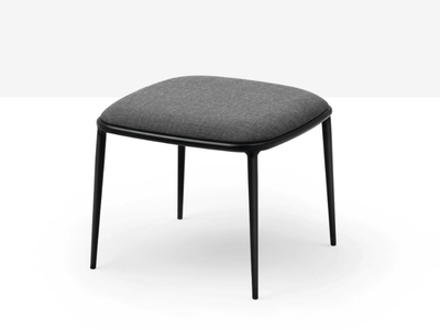 LEA - Low leather stool _ Midj