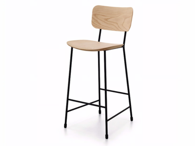 MASTER - High Fenix-NTM® stool with footrest with back _ Midj
