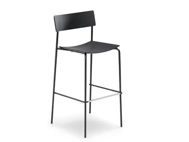 MITO H75 - Wooden barstool with back _ Midj