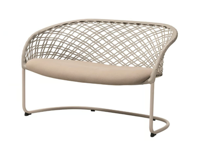 P47 DV M TS-CU - Steel sofa with leather backrest _ Midj