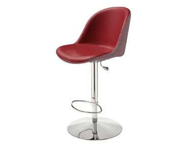 SONNY SG - Swivel upholstered leather stool _ Midj