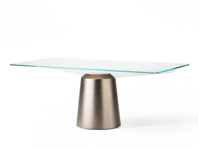 SPIKE - Rectangular glass table _ Midj