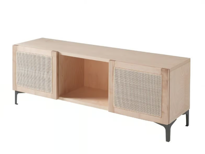ELISA - Beech TV cabinet with doors _ Mila Maurizi