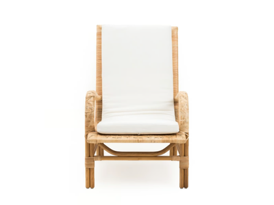 GRACE - Woven wicker armchair with armrests _ Mila Maurizi