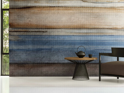 ACQUERELLO - Motif sound absorbing metal effect wallpaper _ MILLE997