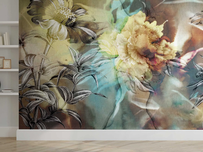 EXPLOSION - Panoramic wallpaper with floral pattern _ MILLE997