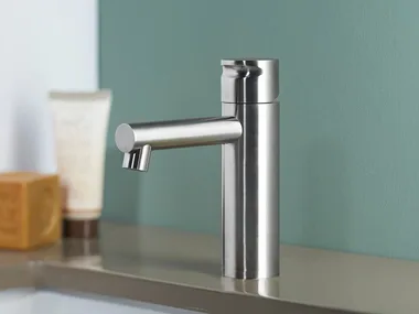 GIOTTO 7150 - Countertop single handle stainless steel washbasin mixer _ MINA