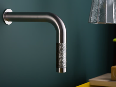 REVITRUM 12551 - Wall-mounted Glass and Stainless Steel sink spout _ MINA