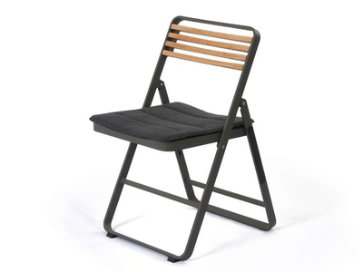 MINDO 121 - Open back folding aluminium and bamboo garden chair _ Mindo