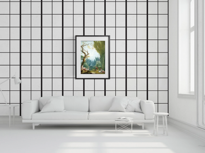 WINDOW OUTLINE - Geometric non-woven paper wallpaper _ Mineheart
