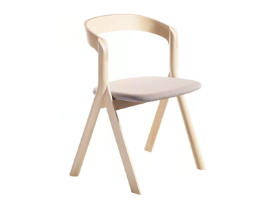 DIVERGE - Wooden chair with armrests _ Miniforms
