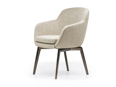 BELT - Upholstered fabric chair with armrests _ Minotti