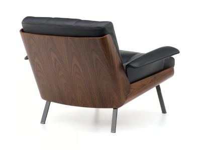 DAIKI - Leather armchair with armrests _ Minotti