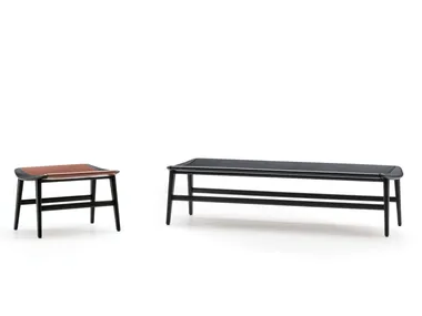 FYNN SADDLE HIDE - Tanned leather bench _ Minotti