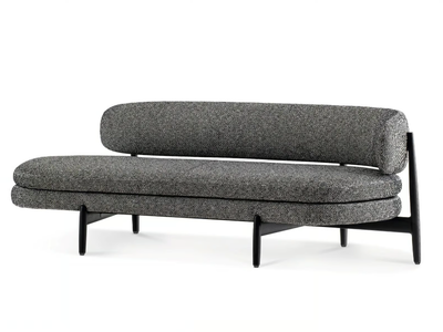 LARS - Curved fabric sofa _ Minotti