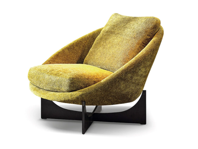 LIDO - Fabric armchair with armrests _ Minotti