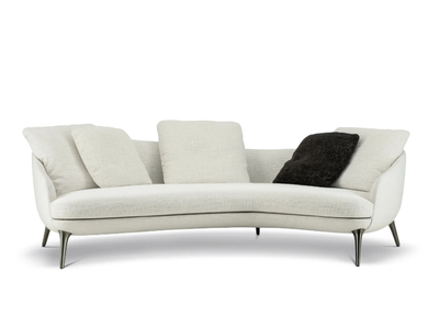 RAPHAEL - Inclined fabric sofa _ Minotti